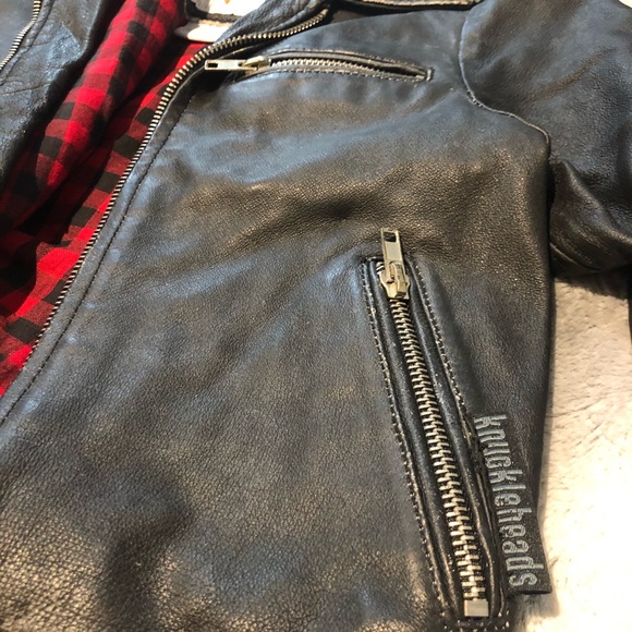 3T Real Vintage Leather Motorcycle Jacket by Knuckleheads - Picture 2 of 11